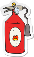 sticker of a cartoon fire extinguisher png