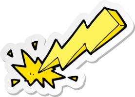 sticker of a cartoon thunderbolt png