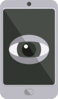 cell phone watching you graphic   illustration icon png