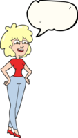 hand drawn speech bubble cartoon surprised woman png