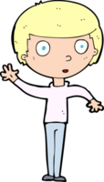 cartoon waving boy png