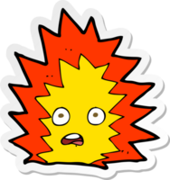 sticker of a cartoon explosion png