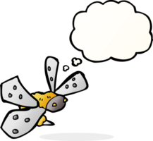 cartoon bee with thought bubble png