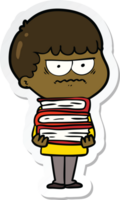 sticker of a cartoon annoyed man png