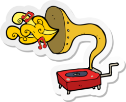 sticker of a cartoon gramophone png