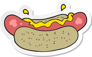 autocollant d'un hot-dog de dessin animé png