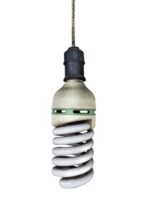 Old technology and wasting electricity, burned out light bulb, transparent background png