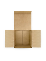 Open Empty Cardboard Box, transparent background png