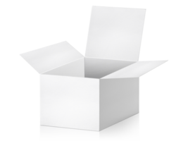 ouvert vide papier carton boîte, transparent Contexte png