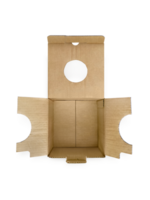 Open Empty Cardboard Box, transparent background png