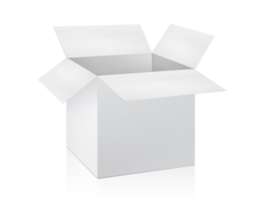 ouvert vide papier carton boîte, transparent Contexte png