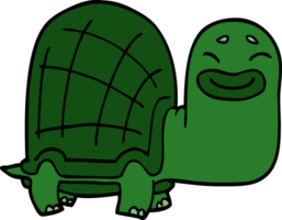 Cartoon-Doodle glückliche Schildkröte png