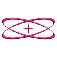 rosa metallisk y2k abstrakt element png