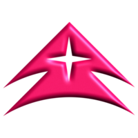 roze metalen y2k abstract element png