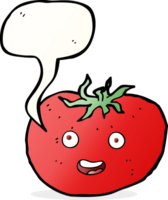 tomate de dessin animé avec bulle de dialogue png