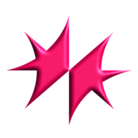 Pink Metallic Y2K Abstract Element png