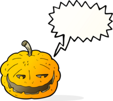 cartoon halloween pumpkin with speech bubble png