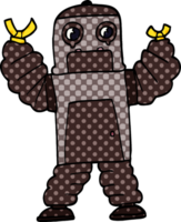 robot de garabato de dibujos animados png