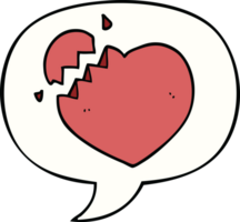 cartoon broken heart with speech bubble png