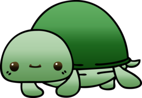 gradient shaded quirky cartoon turtle png