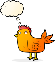 cartoon hen with thought bubble png