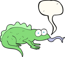 hand drawn speech bubble cartoon lizard png