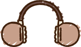 Headphones Chalk Drawing png