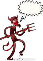 cartoon devil with pitchfork with speech bubble png