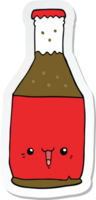 sticker of a cartoon beer bottle png
