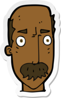 sticker van een cartoon geïrriteerde oude man png