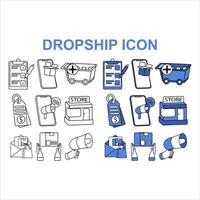 icon for dropship shipping expedition vector