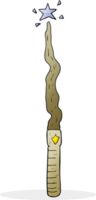 hand drawn cartoon magic wand png