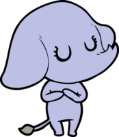 éléphant de dessin animé mignon png