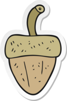 sticker of a cartoon acorn png