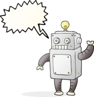 Hand gezeichnet Rede Blase Karikatur Roboter png