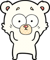 überraschter Eisbär-Cartoon png