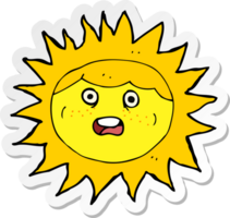 Aufkleber einer Sonne-Cartoon-Figur png