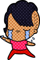 cartoon crying girl png