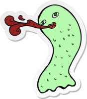 sticker of a funny cartoon ghost png