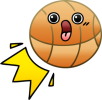 gradient shaded cartoon of a basketball png