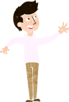 cartoon man waving png