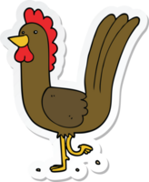 sticker of a cartoon rooster png