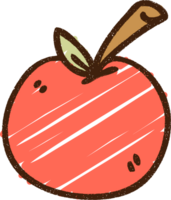 dessin à la craie pomme png