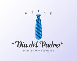 contento del padre día Español saludo tarjeta, moderno diseño vector