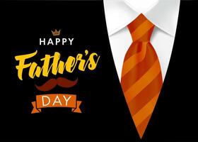 Happy Father's day cute postcard. Decorative banner vector