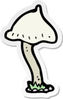 adesivo di un fungo cartone animato png