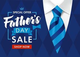 Father's Day special offer flyer. Sale banner vector