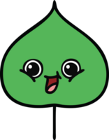 cute cartoon of a expressional leaf png