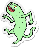 pegatina de un monstruo de dibujos animados png