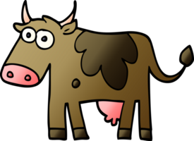 vaca de fazenda de doodle de desenho animado png